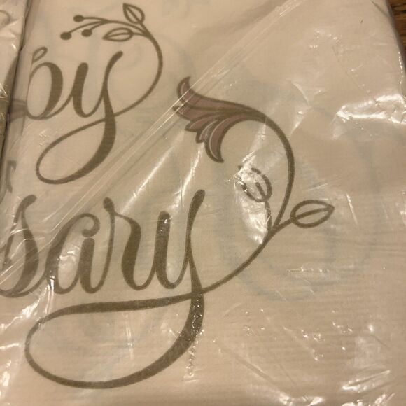 TWO 2 VTG HALLMARK Large Paper Table Cover, HAPPY ANNIVERSARY, 60” X 102”, NEW - Picture 3 of 6